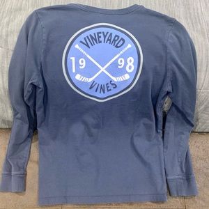 Boys LS Vineyard Vines Hockey Tee Medium